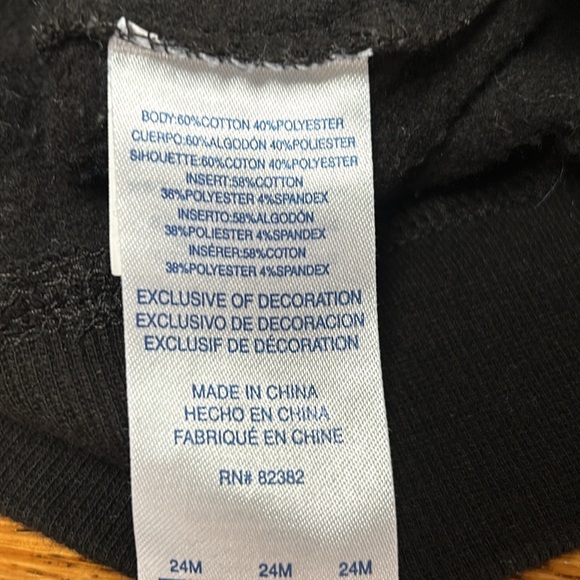 Champion black athletic hoodie sweatshirt. Logo on front. Size 24 Months. - Picture 7 of 8